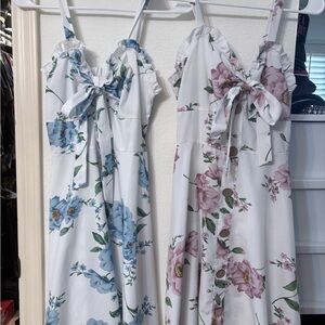 Floral Print Dresses with Bow Detail
